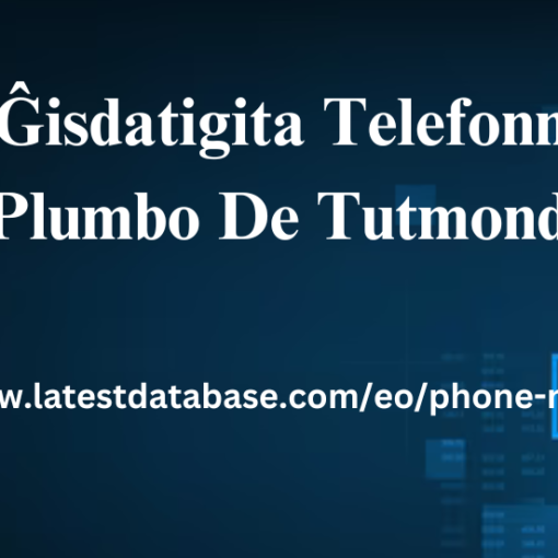 2024 Ĝisdatigita Telefonnumera Plumbo De Tutmonde