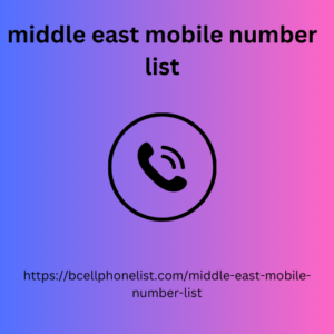 middle east mobile number list