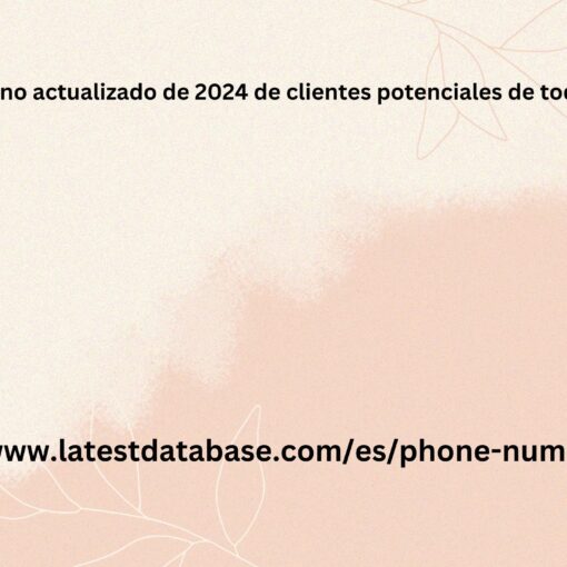 Número de teléfono actualizado de 2024 de clientes potenciales de todo el mundo