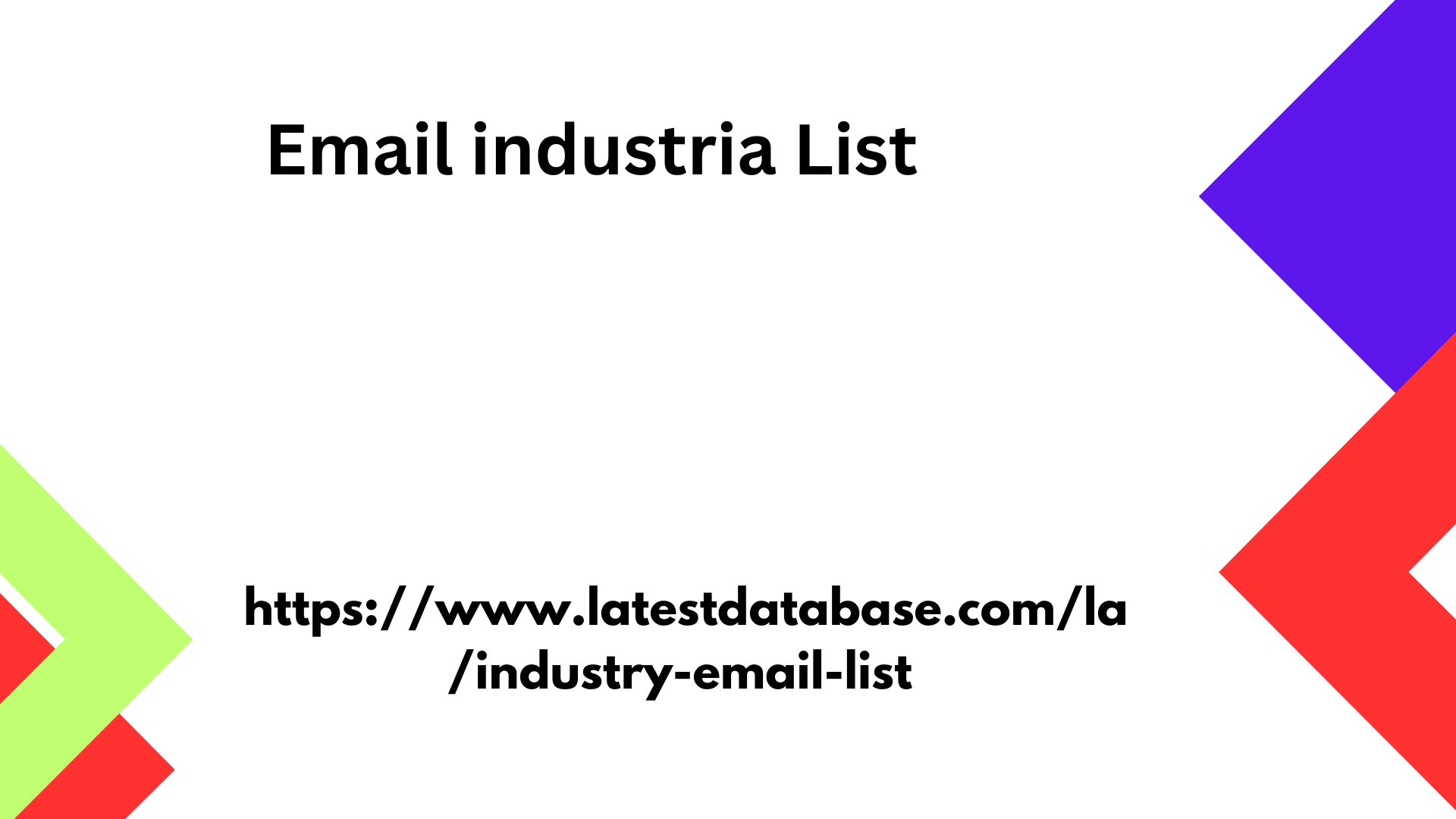 Email industria List