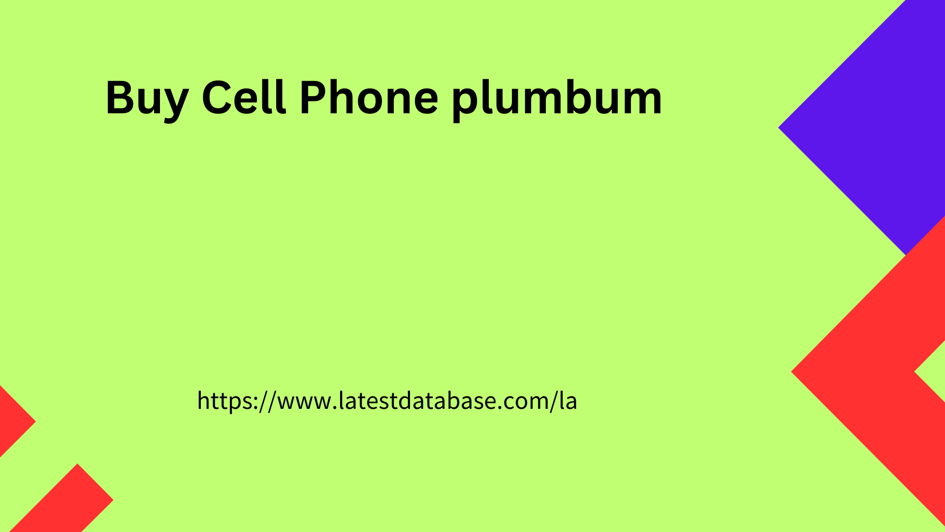 Buy Cell Phone plumbum