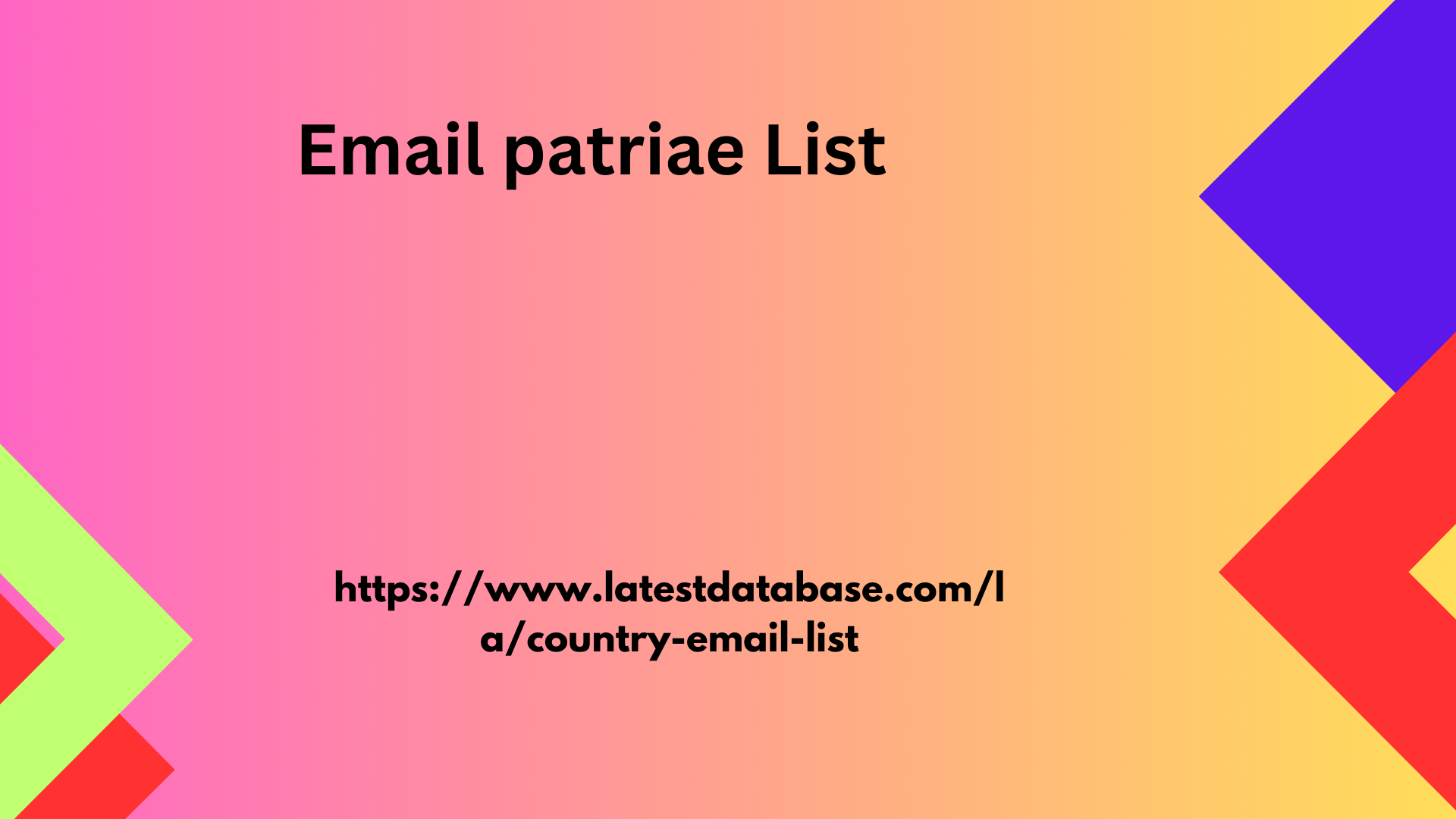 Email patriae List