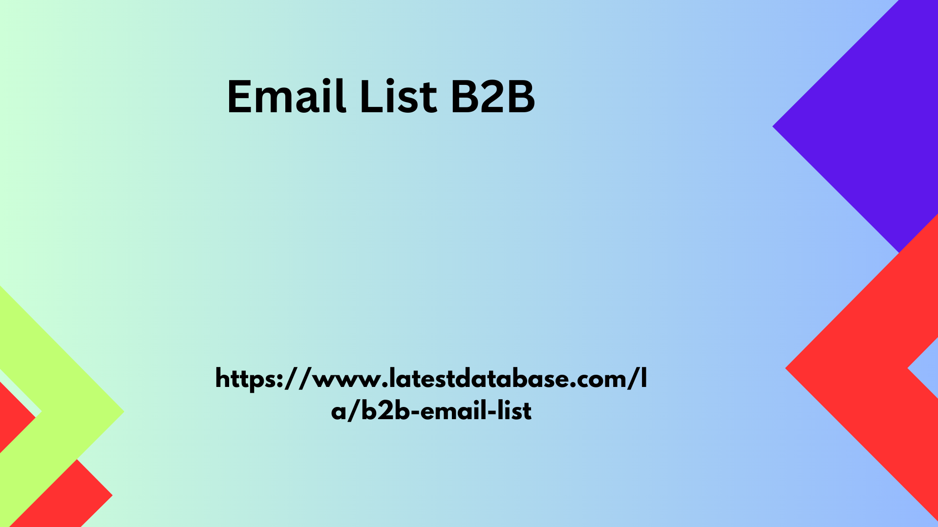 Email List B2B