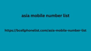 
asia mobile number list