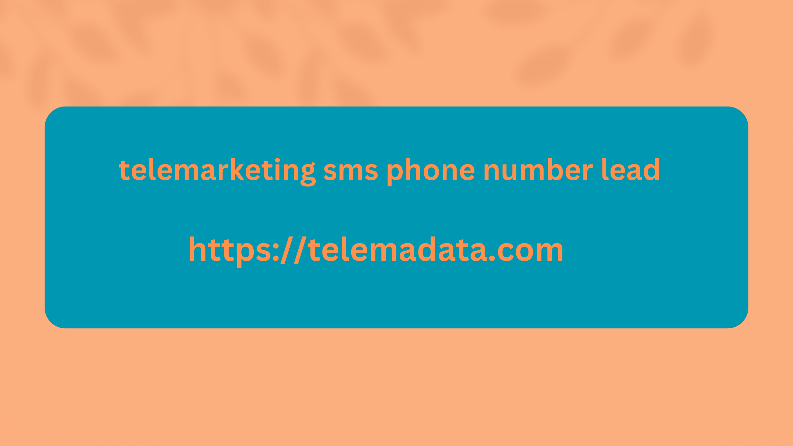 telemarketing sms phone number lead