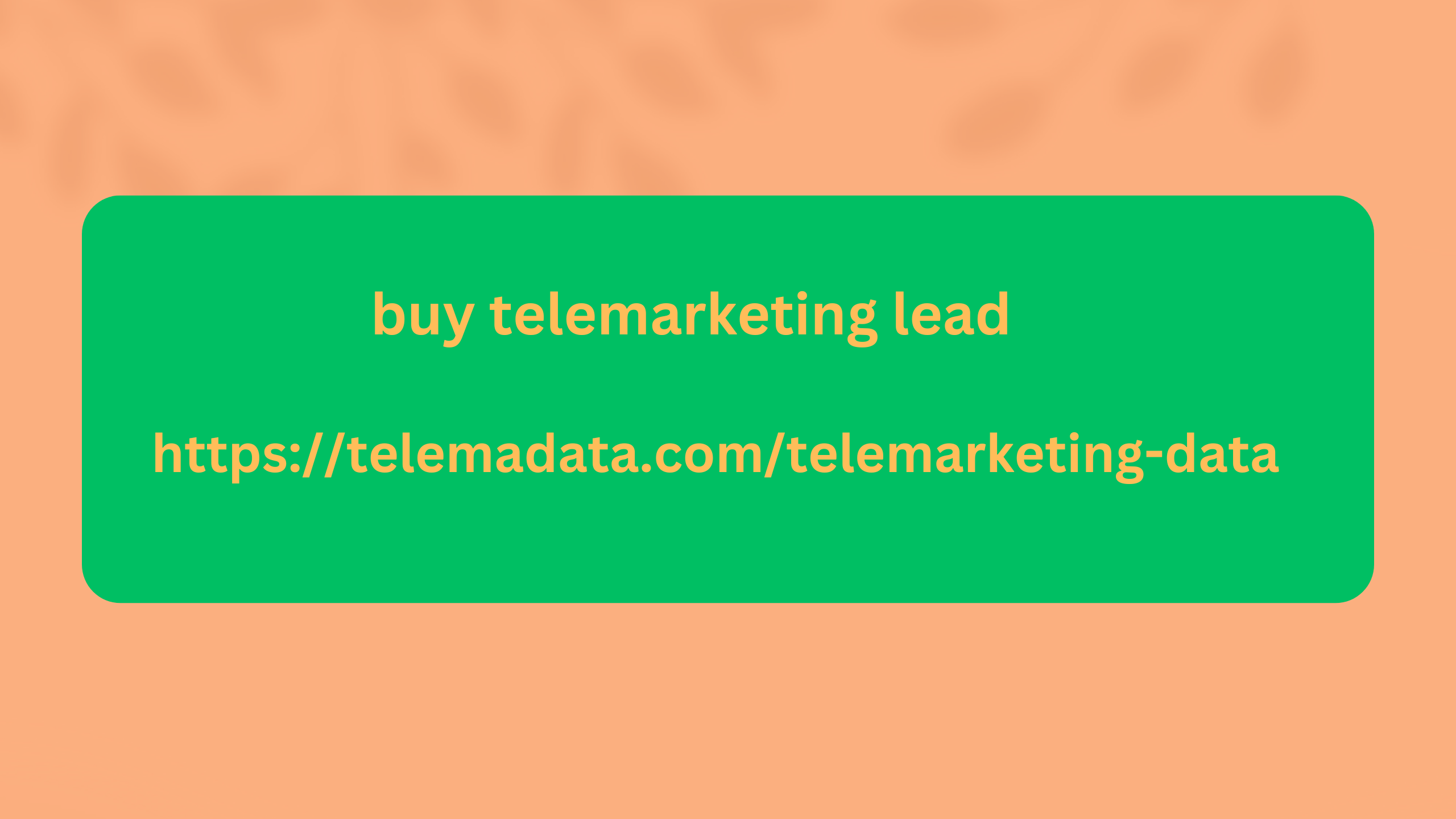 buy telemarketing lead