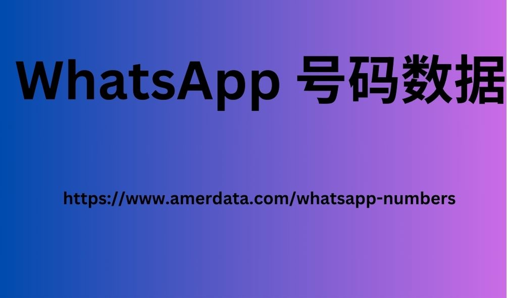 WhatsApp 号码数据