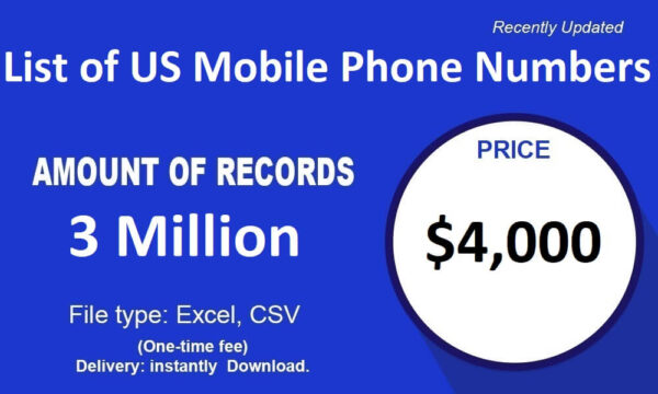 List of US Mobile Phone Analytics Datas 3 Million