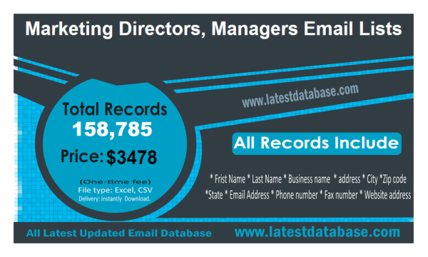 Marketing Directors, Managers Email Analytics Datas